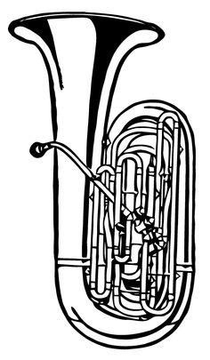 Tuba Black And White - ClipArt Best