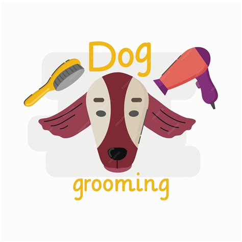 Premium Vector | Dog grooming cartoon vector illustration