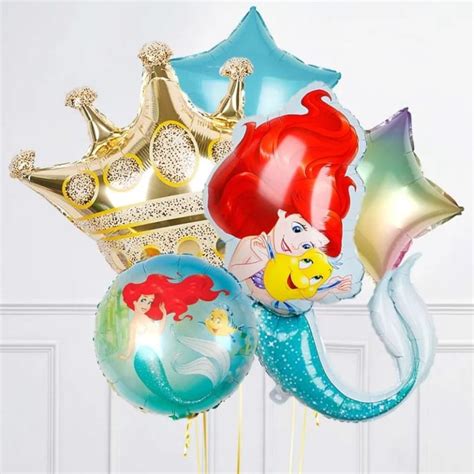 Set Globos Aluminio Decorativo Cumpleaños La sirenita mod 2 Tu Fiesta