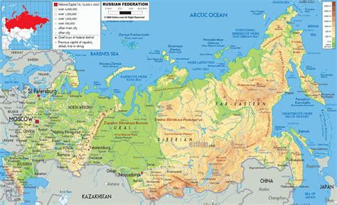 Russia Geographical Maps Of Russia