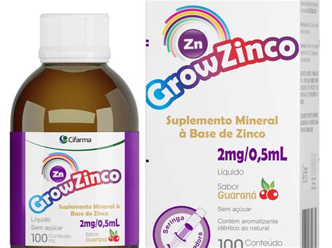 Bula Do Grow Zinco 2mg 100ml Seringa Guarana CliniGuia