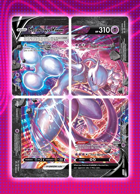 Pok Mon Tcg Pok Mon V Union Special Collection Mewtwo Greninja Zacian