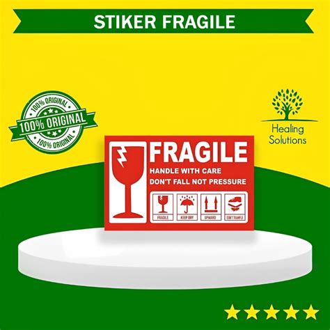 Jual Sticker Fragile Stiker Fragile Stiker Pecah Belah Label Packing