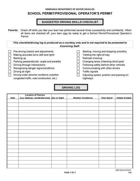 Driver Log Sheet Printable