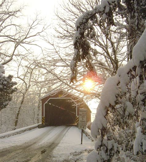 Lancaster County, Pennsylvania | Covered bridges, Winter scenery ...