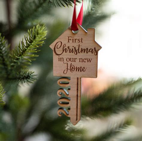 First Christmas In Our New Home 2020 Engraved Wooden First Home