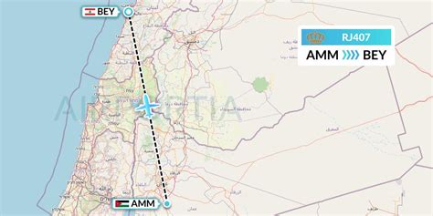 RJ407 Flight Status Royal Jordanian Amman To Beirut RJA407