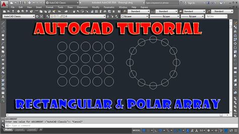 Tutorial Autocad Bahasa Indonesia Array Rectangular Array Polar