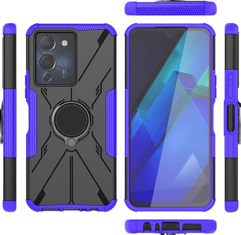 Kukoufey Case For Infinix Note 12 Turbo Case Cover 360°rotatable Kickstand Dual