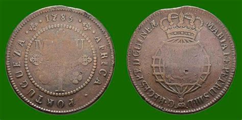 Lot Angola Portuguesa Dona Maria I Dom Pedro III 1 Macuta 1785