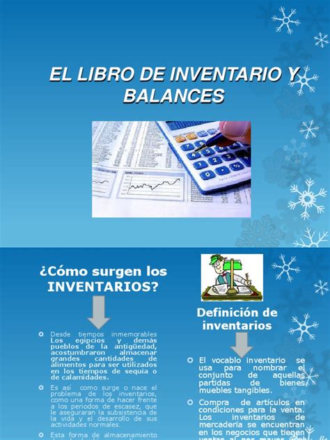 Libro De Inventario Y Balances Contabilidad Inventario