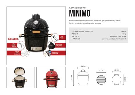 Kamado Bono Minimo Ceramic Grill Kamado Kings