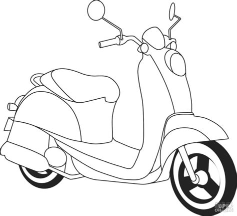 Get This Motorcycle Coloring Pages Retro Style Honda Scoopy