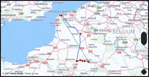 What is the distance from Calais France to Soissons France? Google Maps ...