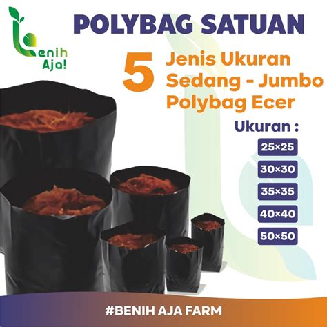 Jual Polybag Tanaman Ecer Perlembar Ukuran 25x25 30x30 35x35 40x40