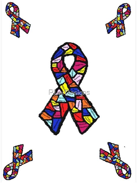 Did Dissociative Identity Disorder Awareness Ribbons Art Print By Plardesigns Redbubble