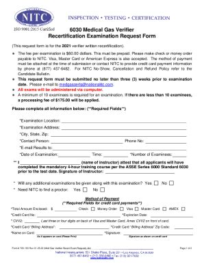 Fillable Online Medical Gas Instructor Group Recertification Form Fax