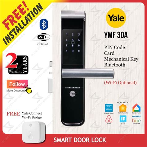 Yale Ymf A Smart Door Lock Free Yale Connect Wi Fi Bridge Ymf A