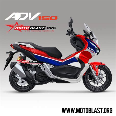 Modifikasi Striping Honda Adv 150 Livery HRC Japan Flag MOTOBLAST