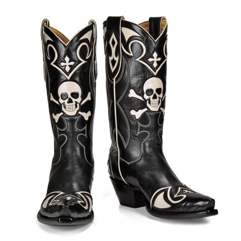 Skull And Crossbones 12 Cowgirl Boots Boots Custom Cowboy Boots