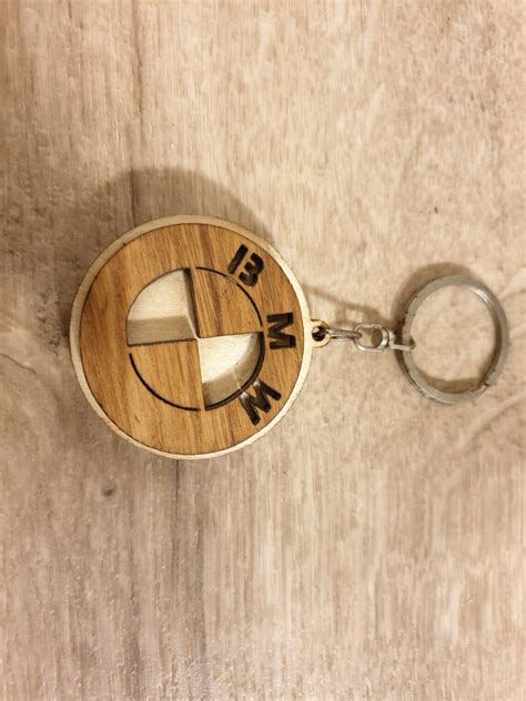 Bmw Keychain Wood Keychain Car Accessories Gift For Men Etsy