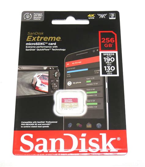 未使用SanDisk Extreme 256GB サンディスク エクストリーム SDSQXAV 256G GN6MN micro SD