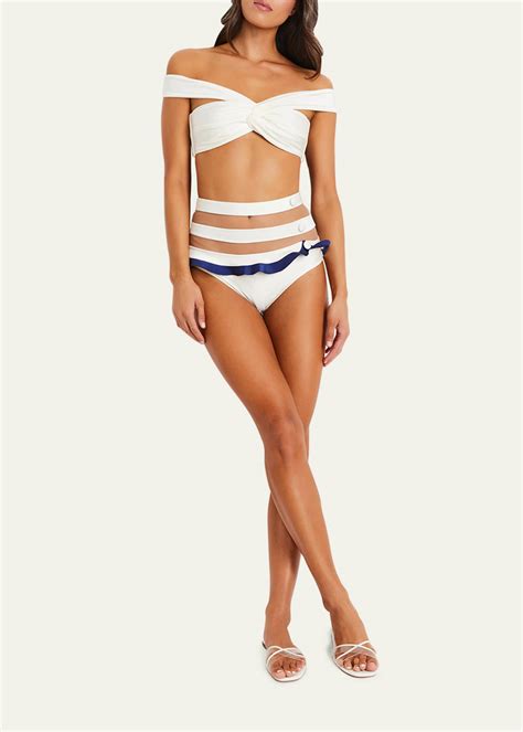 PatBO Off The Shoulder Bikini Top Bergdorf Goodman