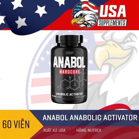 Viên uống Nam giới Nutrex Anabol Hardcore tăng Testosterone hộp 60