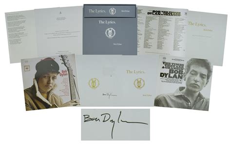 Lot Detail Bob Dylan Signed The Lyrics Since 1962 15 Of Only