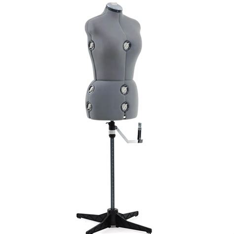 Singer Female Adjustable Gray Dress Form Fits Sizes Pinnable