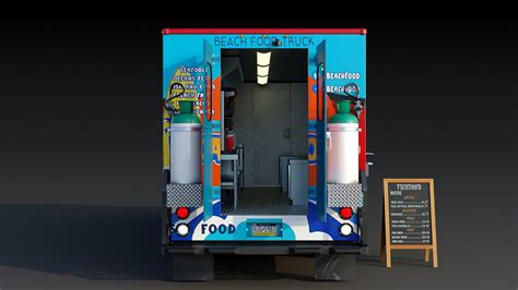 ArtStation - Food truck Step van | Game Assets