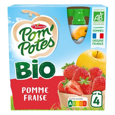 Pom potes Compotes multivariétés sans sucres ajoutées BIO Pom potes