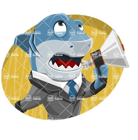 Shark Businessman Cartoon Vector Character Set Shape 4 Graphicmama