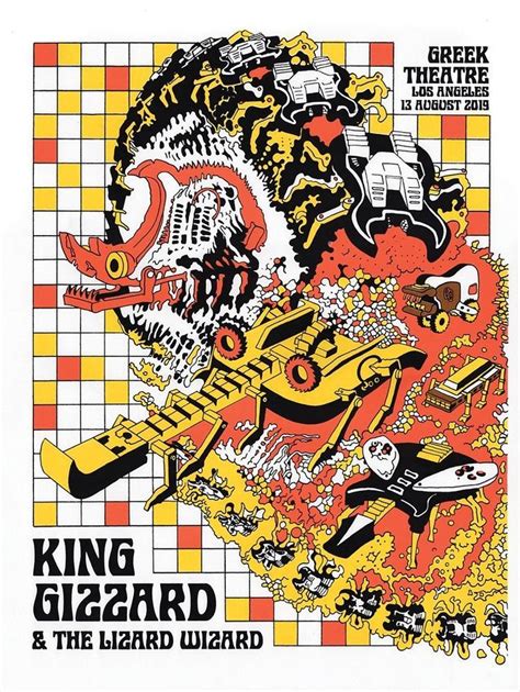 King Gizzard The Lizard Wizard Live In Los Angeles Poster