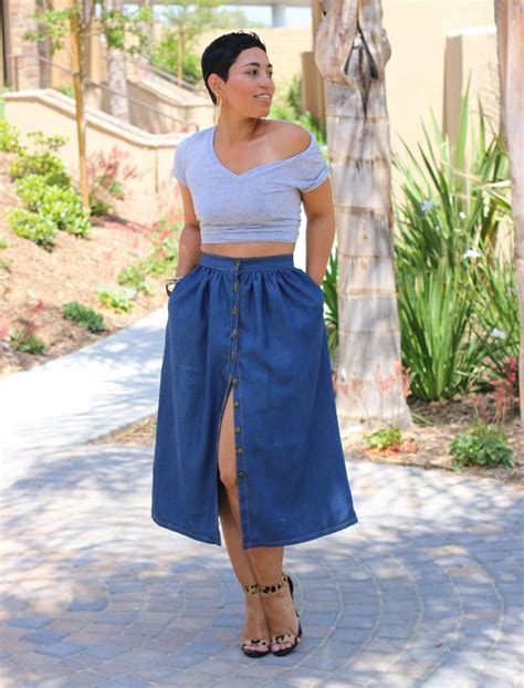 NEW! Perfect Denim Skirt Tutorial | Perfect denim, Fancy outfits, Skirt ...