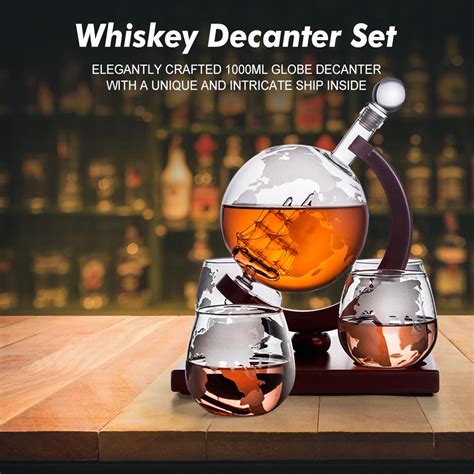 Whisky Karaf Set Vodka Globe Decanter Met Glazen Grandado