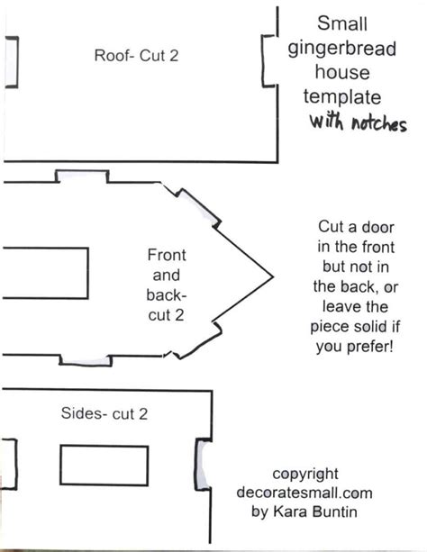 Printable Gingerbread House Templates Fillable Form 2023