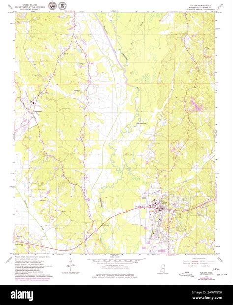 Map Of Fulton Mississippi Cut Out Stock Images And Pictures Alamy