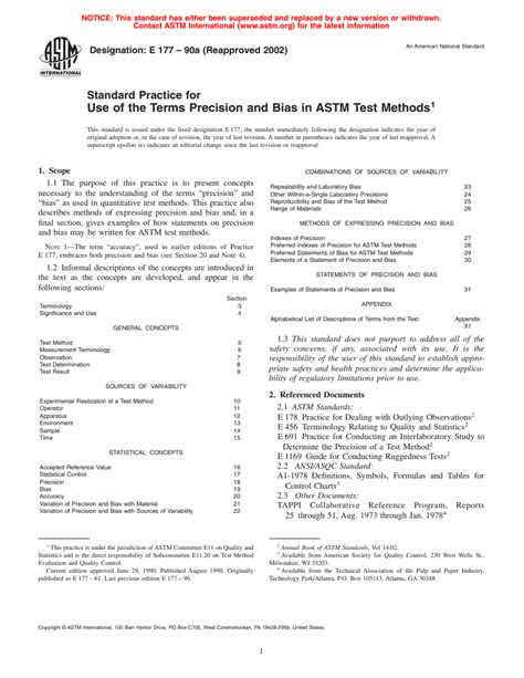 ASTM E177 90a 2002 Standard Practice For Use Of The Terms Precision