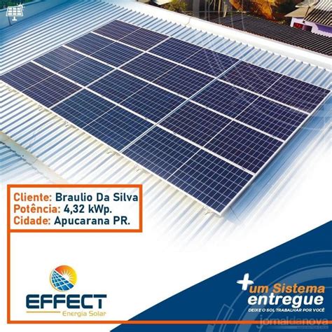 Effect Energia Solar Economize At Do Valor Da Sua Conta De