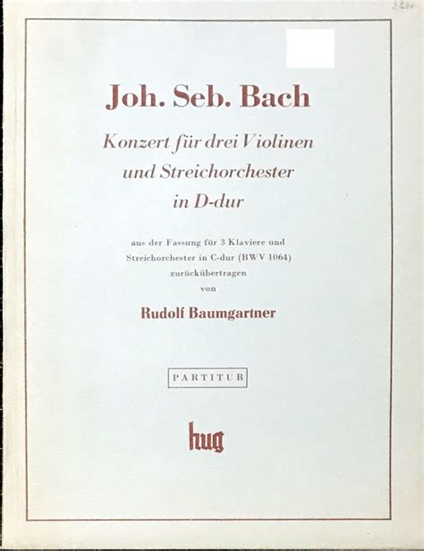 Bach Konzert Fur Drei Violinen Und