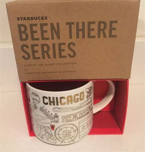 Starbucks Chicago 2018 Holiday Been There Coffee Mug White Gold Red # ...