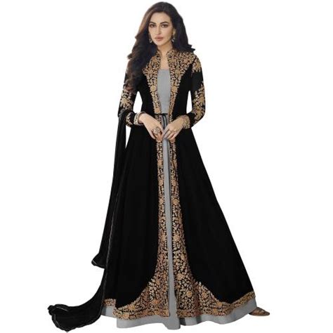 Buy Divine International Trading Co Women S Faux Georgette Anarkali