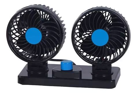 Ventilador Doble Para Auto 12v Rotacion 360 Grados 001 Cuotas Sin