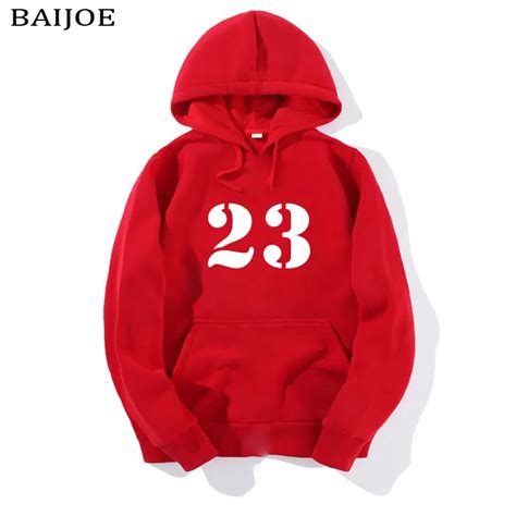 2017 New Fashion Sweatshirts Men Hoodies Number 23 Hip Hop Sweatshirts