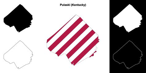 Pulaski County, Kentucky outline map set 43105606 Vector Art at Vecteezy