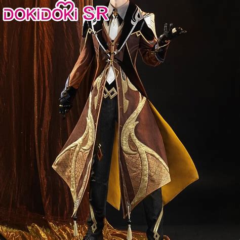 Pre Sale Dokidoki Sr Game Genshin Impact Cosplay Zhongli Costume Zhong