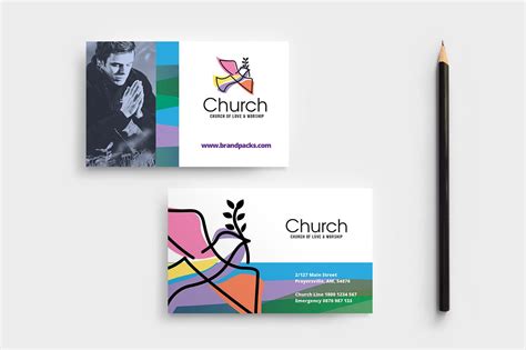 Modern Church Business Card Template in PSD, Ai & Vector - BrandPacks