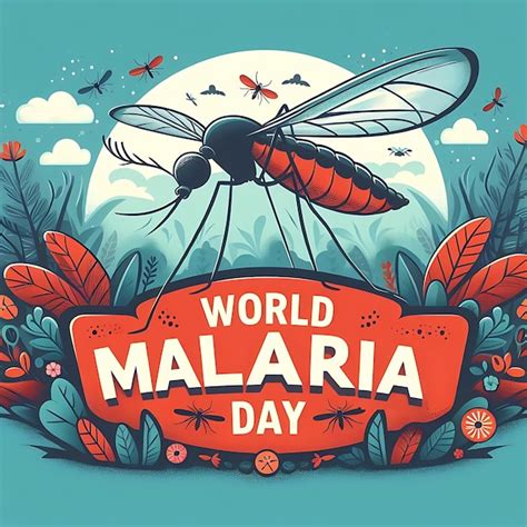 Dia Mundial da Malária Vector Um cartaz para o maior dia do mosquito do