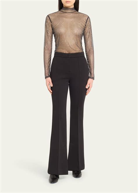 A L C James Rhinestone Embellished Turtleneck Top Bergdorf Goodman